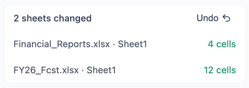 Undo confirmation for the last agent turn